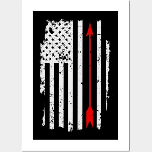 Arrow Archery USA Flag Posters and Art